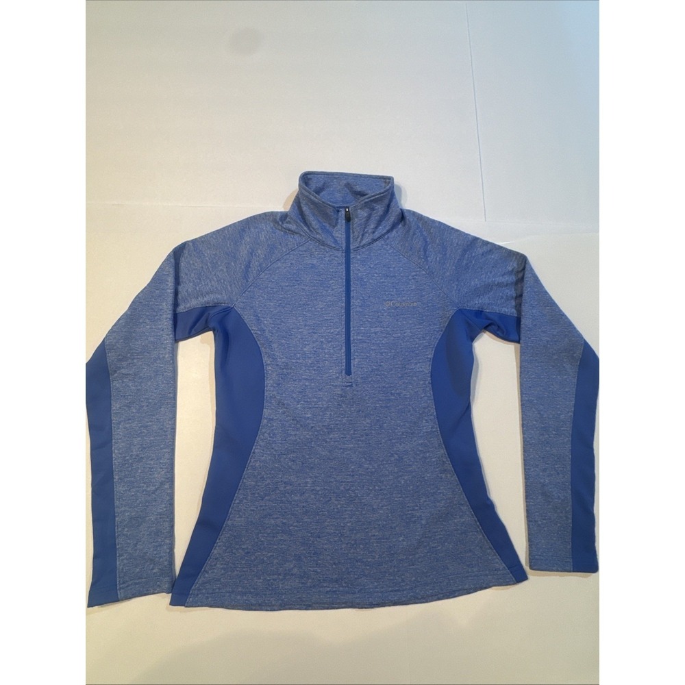 Columbia Sweater Womens Medium Blue Zip Pullover Outdoors Running Ladies Small